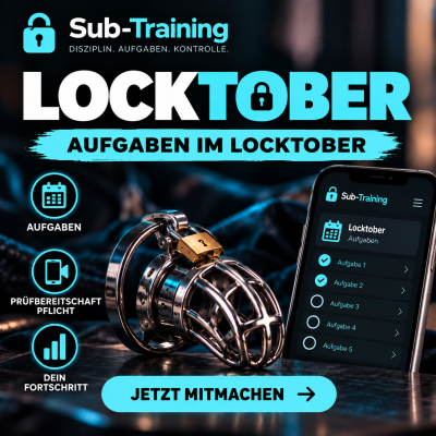 Locktober 2026 bei Sub-Training – Challenge für 31 Tage Keuschhaltung mit Aufgaben